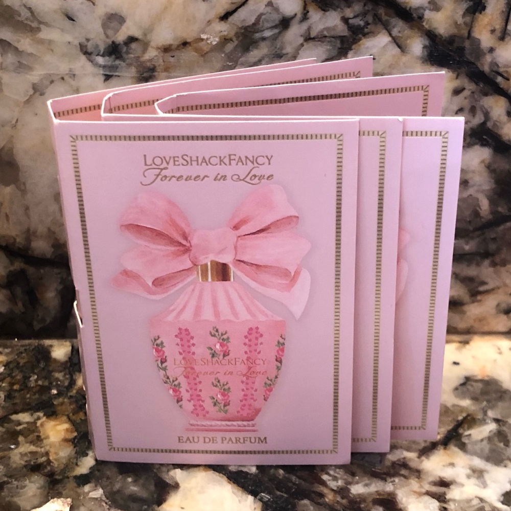 3 LoveShackFancy Forever In Love Sample Vial Card 1.5ml Spray Bundle